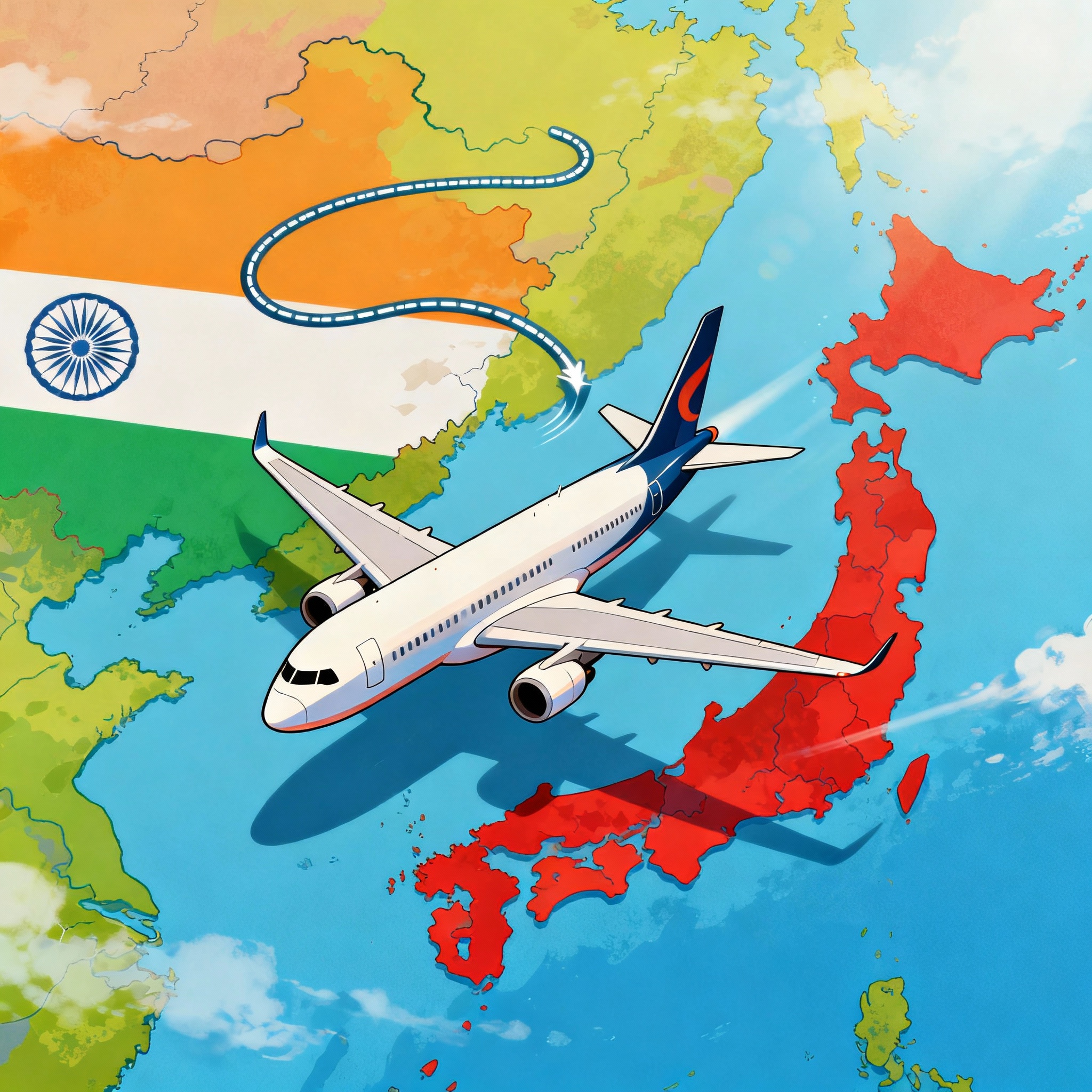 India Japan Flight